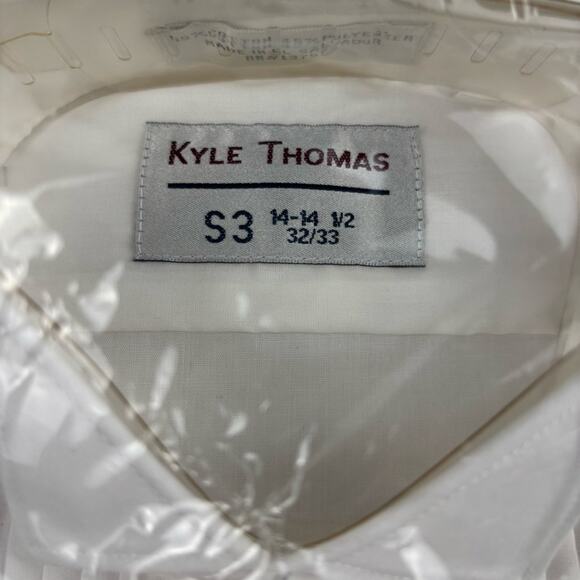 NWT Tuxedo Formal Attire Button Up White Dress Shirt Long Slv, S3 14-14.5 32/33 - Picture 3 of 8